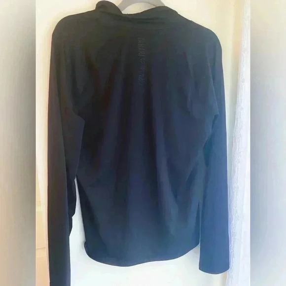 Tahari 1/4 Zip Pullover Black Size Small Activewear Techwear Sport Long Sleeve - Picture 2 of 10